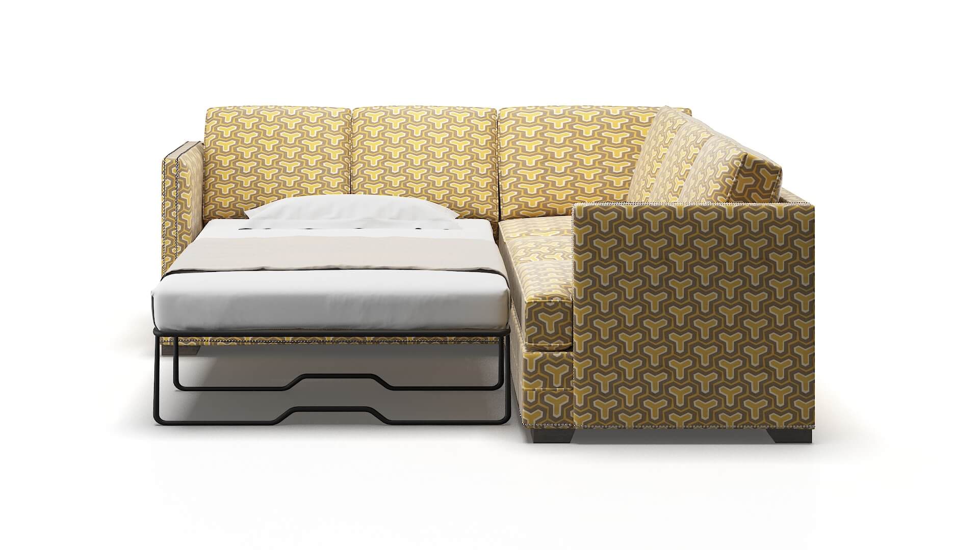 Riga Merci Dijon Sectional Sleeper Espresso legs 1