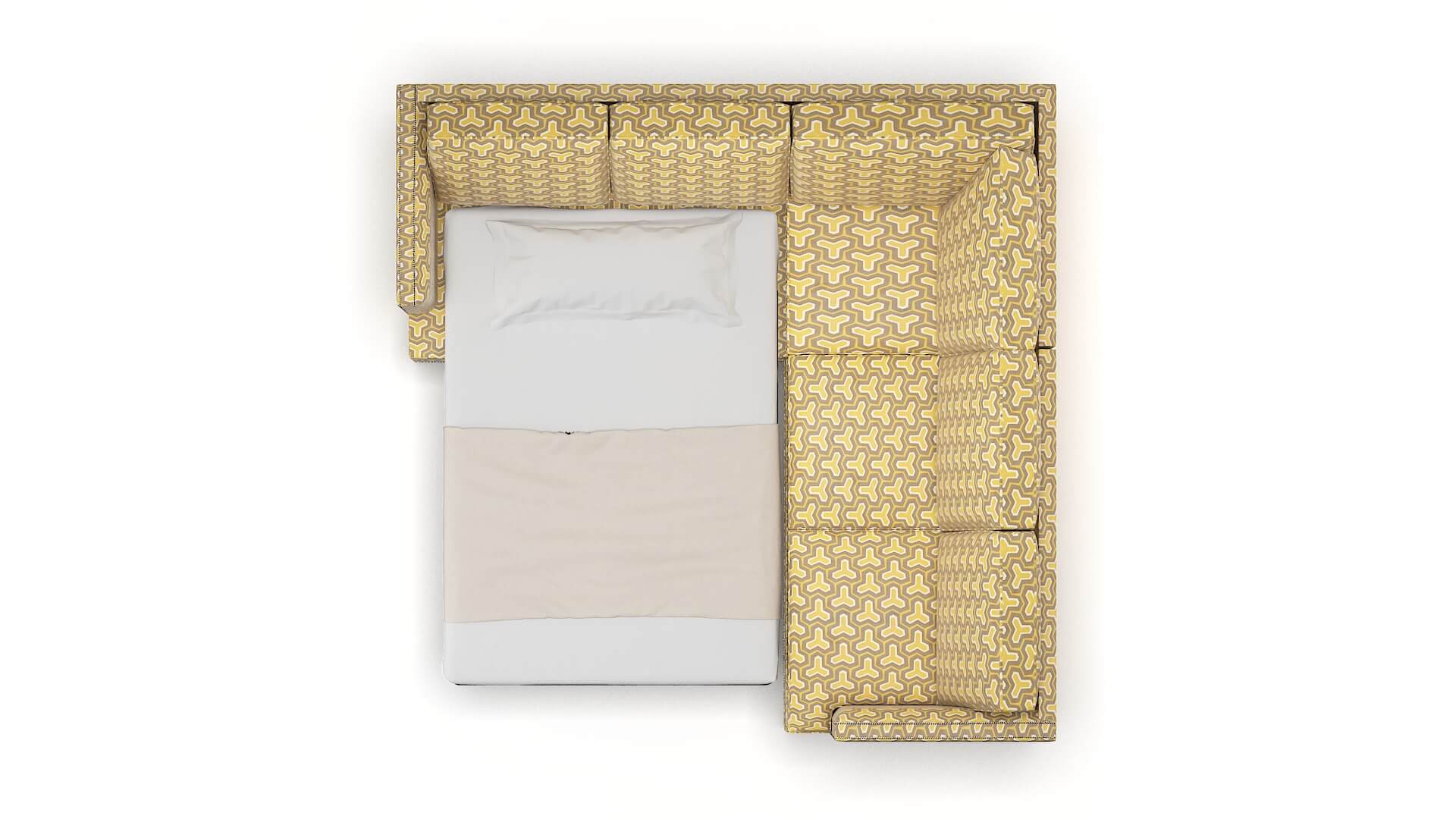 Riga Merci Dijon Sectional Sleeper Espresso legs 3