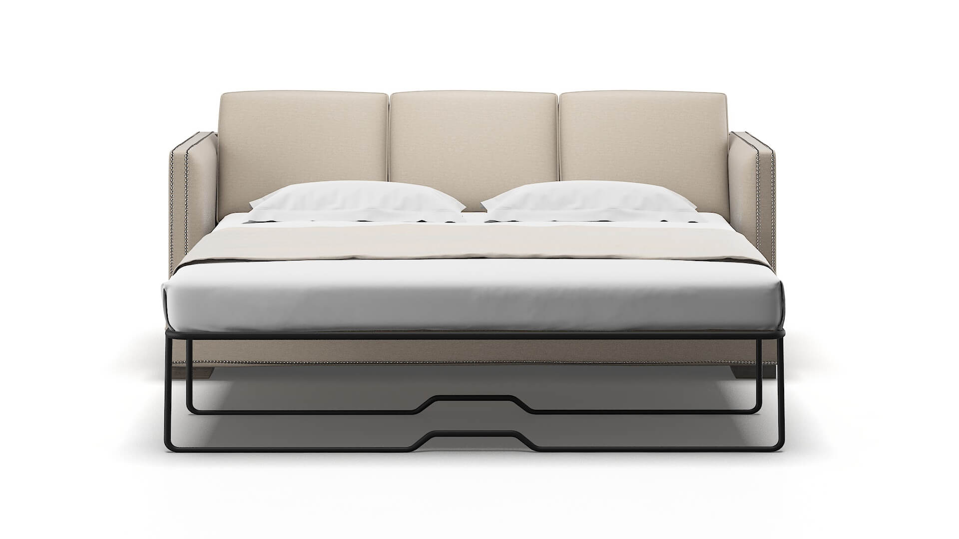 Riga Naples Almond Sofa Sleeper Espresso legs 1