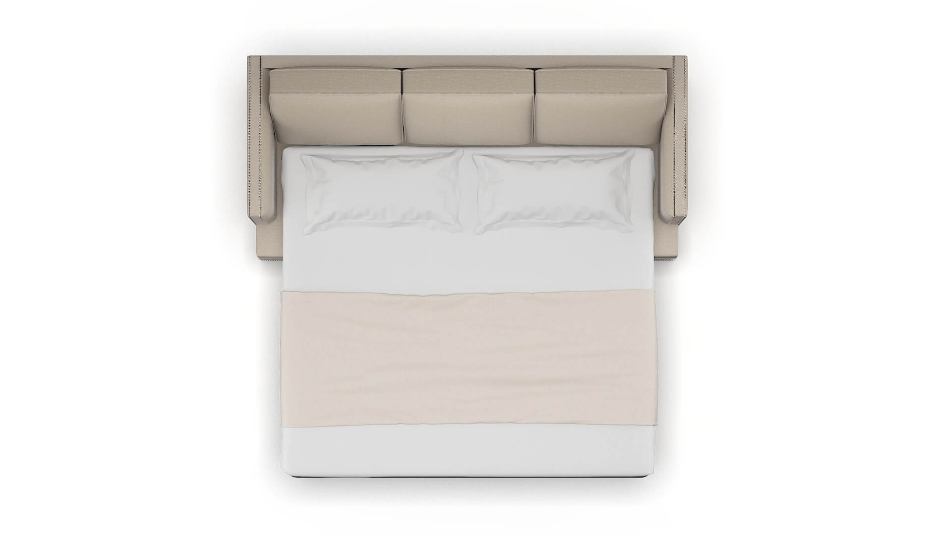 Riga Naples Almond Sofa Sleeper Espresso legs 3