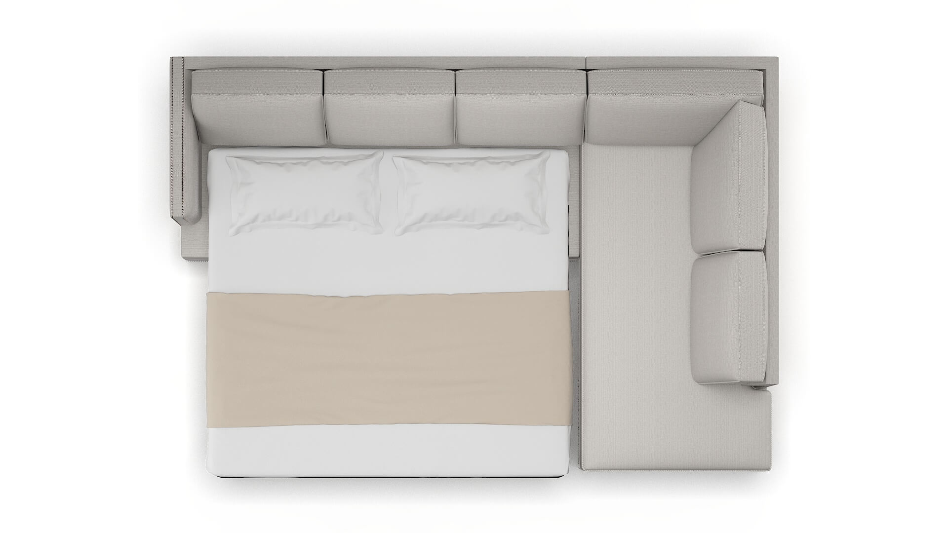 Riga Naples Ash Panel Sleeper Espresso legs 3