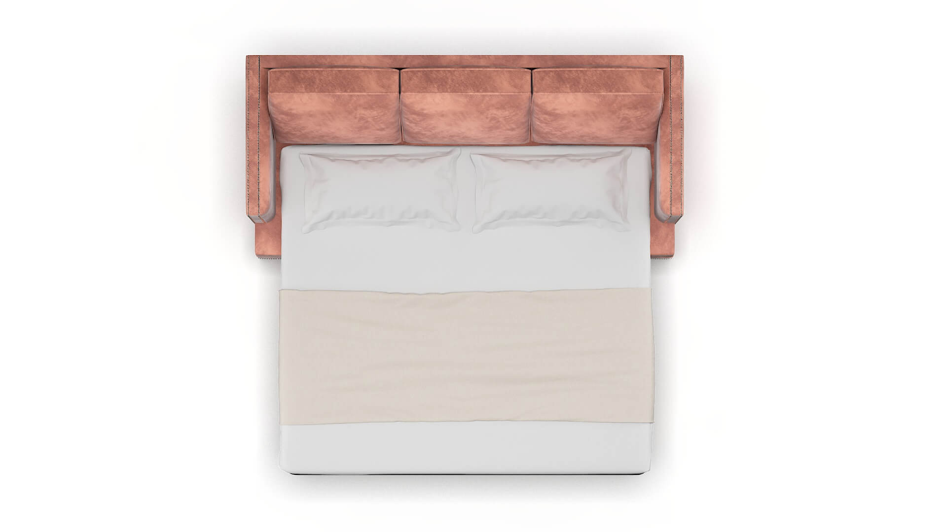 Riga Naples Blush Sofa Sleeper Espresso legs 3