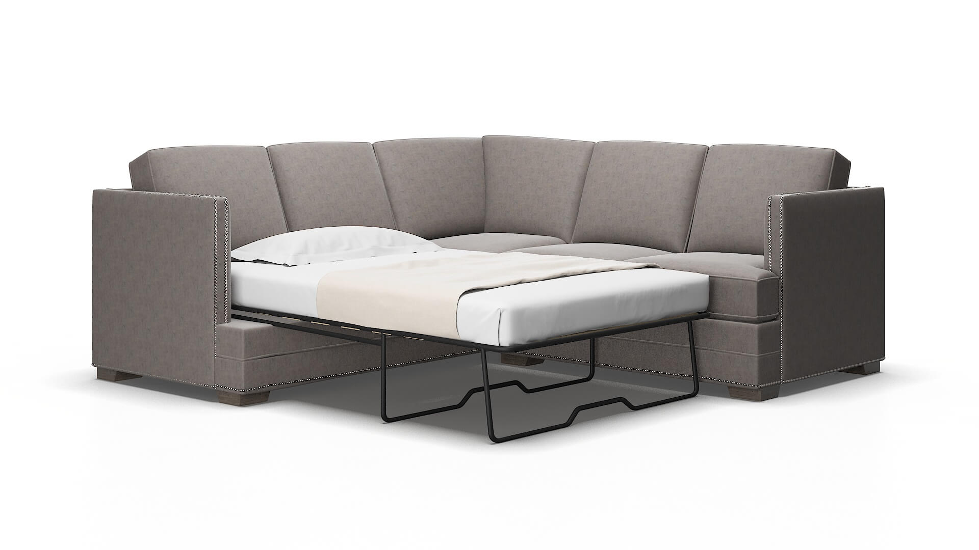 Riga Noble otter Sectional sleeper Espresso Legs  2