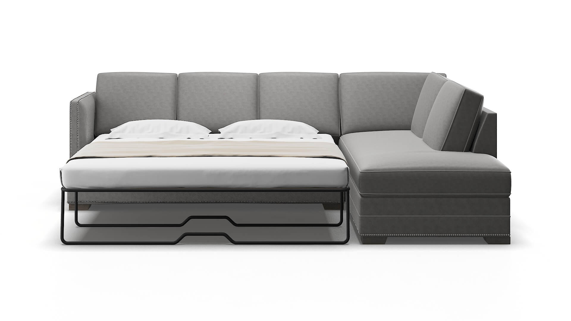 Riga Noble Smoke Panel Sleeper Espresso legs 1