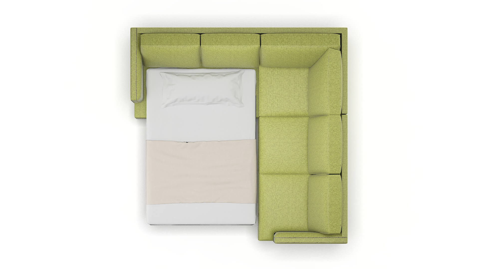 Riga Notion Appletini Sectional Sleeper Espresso legs 3