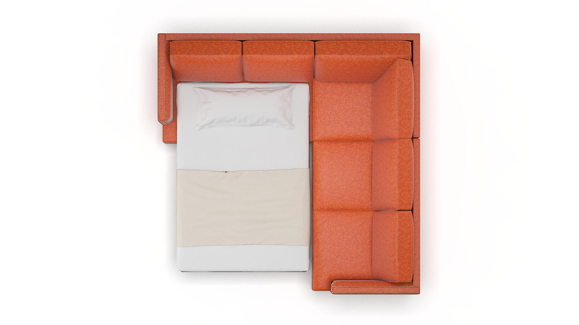 Riga Notion Tang Sectional Sleeper Espresso legs 3