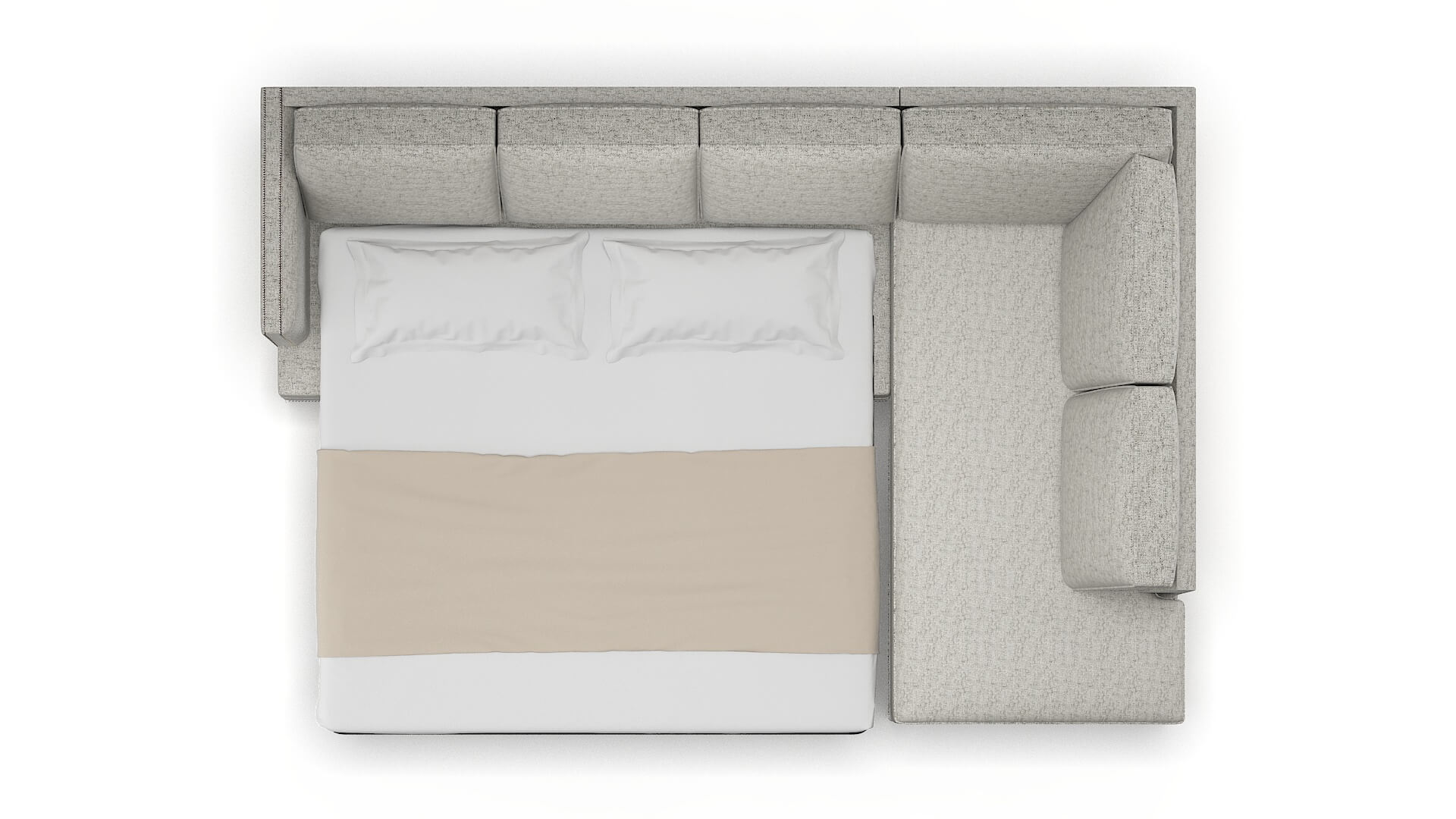Riga Oceanside Granite Panel Sleeper Espresso legs 3