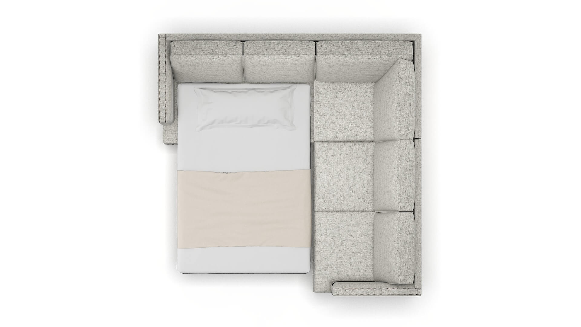 Riga Oceanside Granite Sectional Sleeper Espresso legs 3