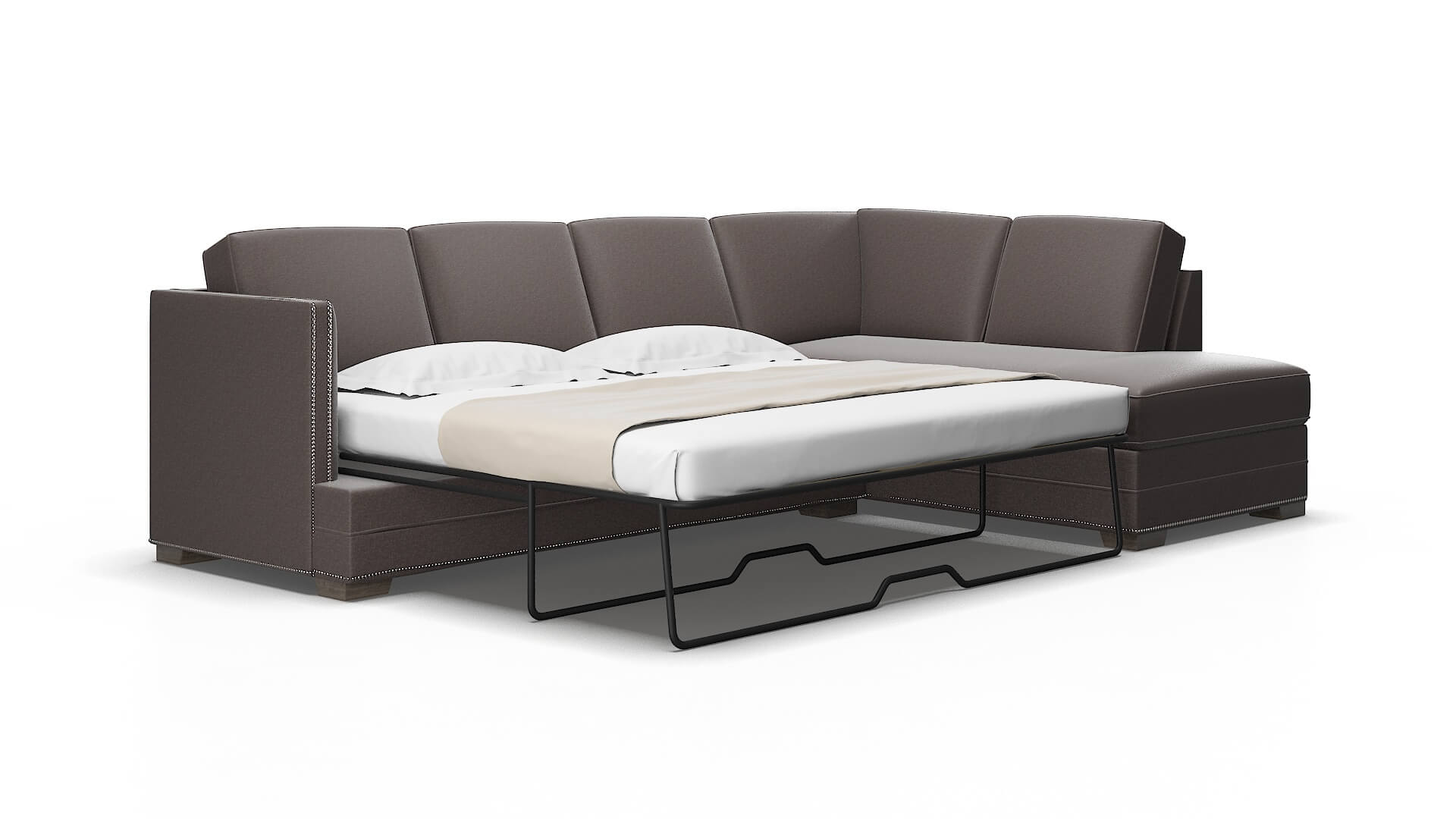 Riga Oscar chocolate Panel sleeper Espresso Legs  2
