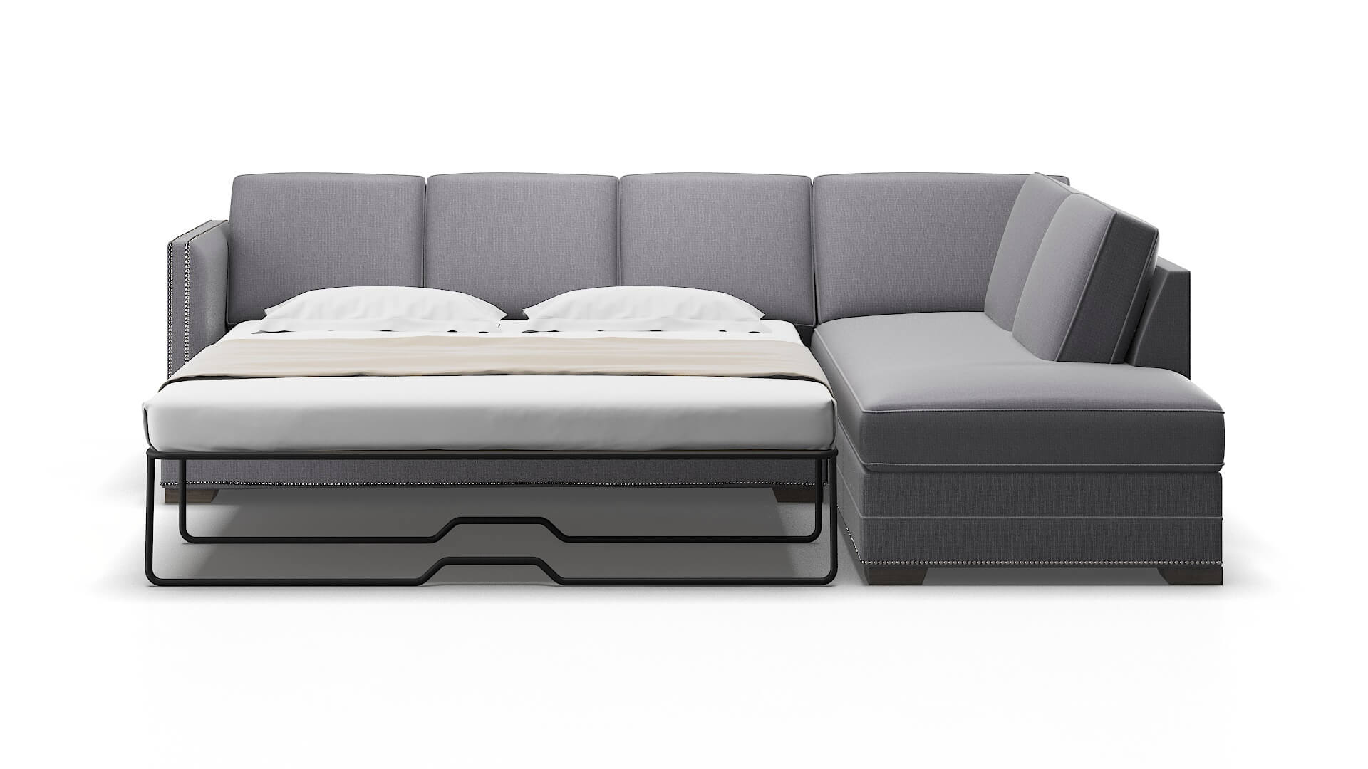 Riga Parker Ash Panel Sleeper Espresso legs 1