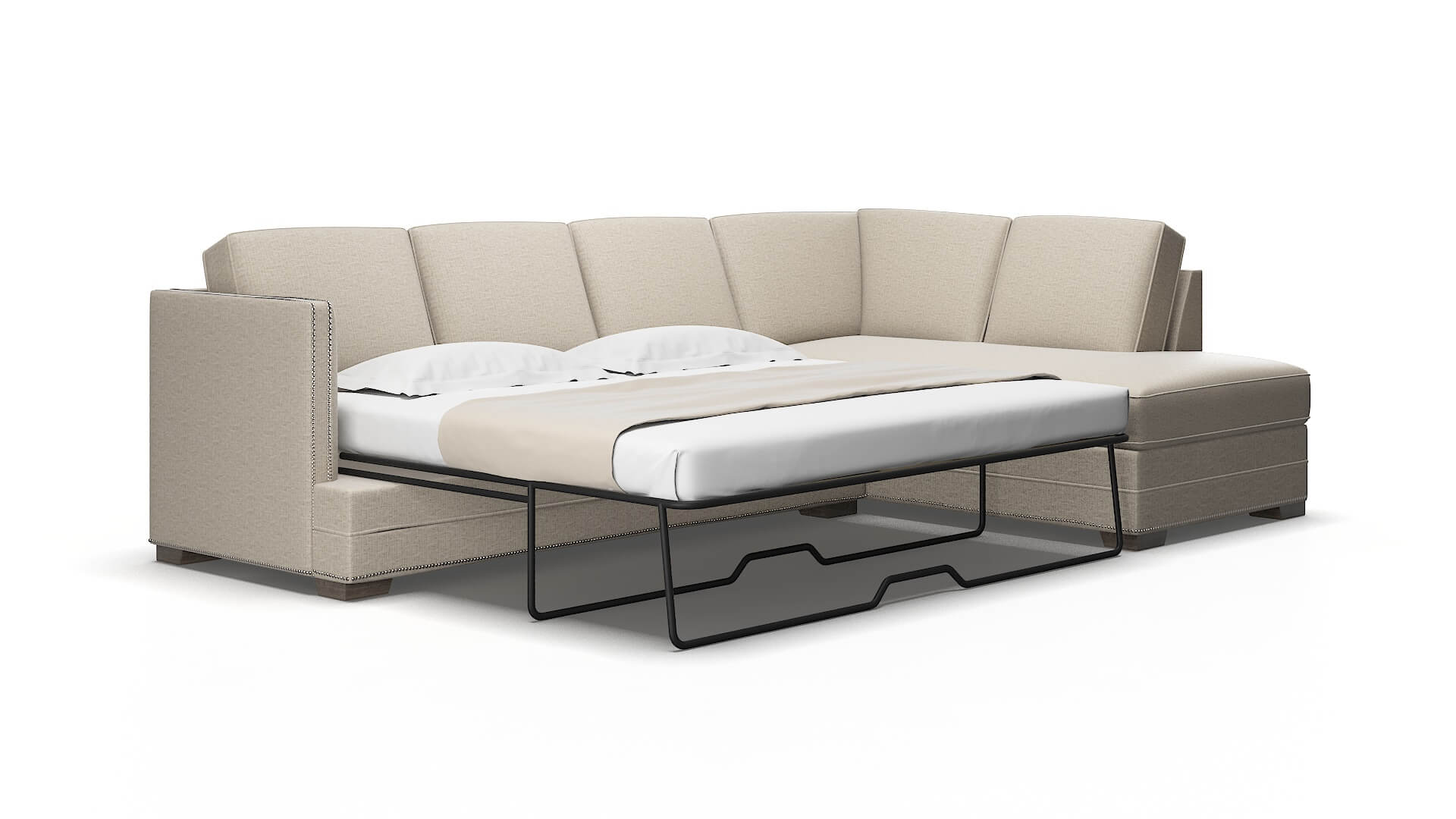 Riga Parker Wheat Panel Sleeper Espresso legs 2