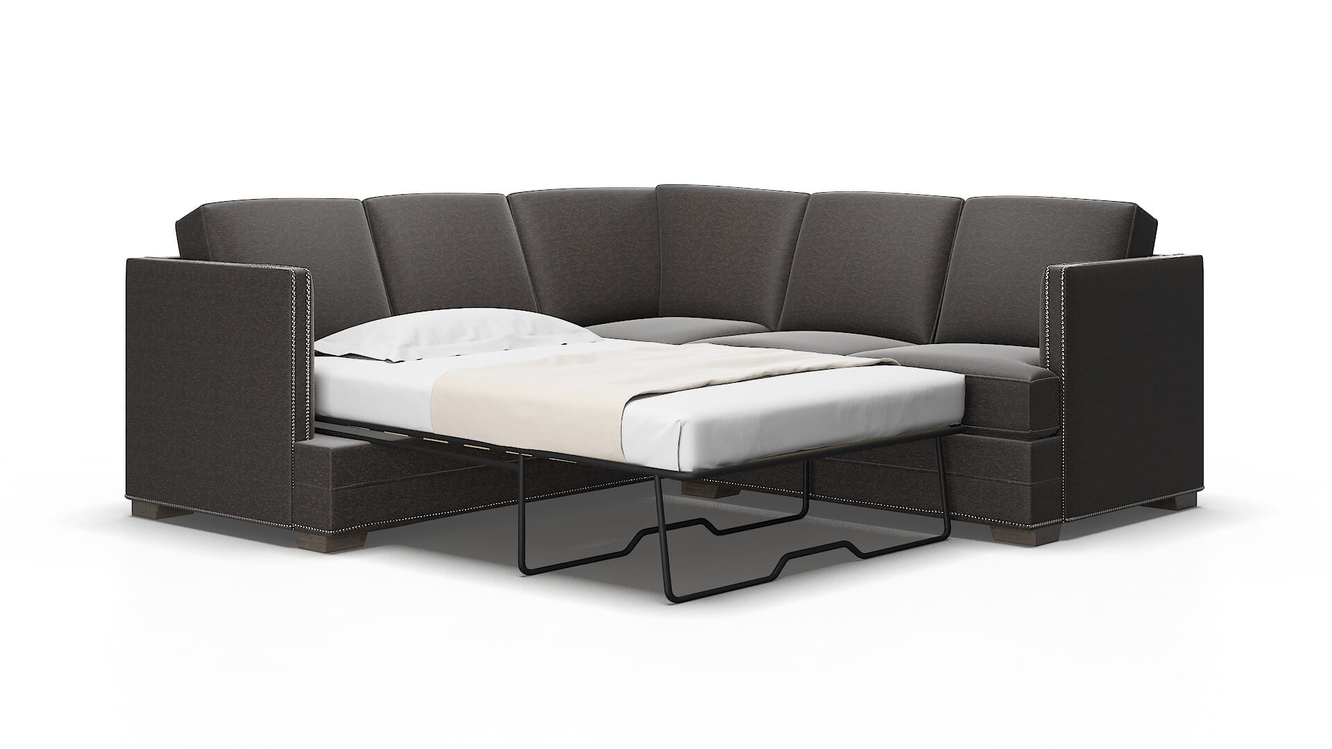 Riga Phoenix chocolate Sectional sleeper Espresso Legs  2