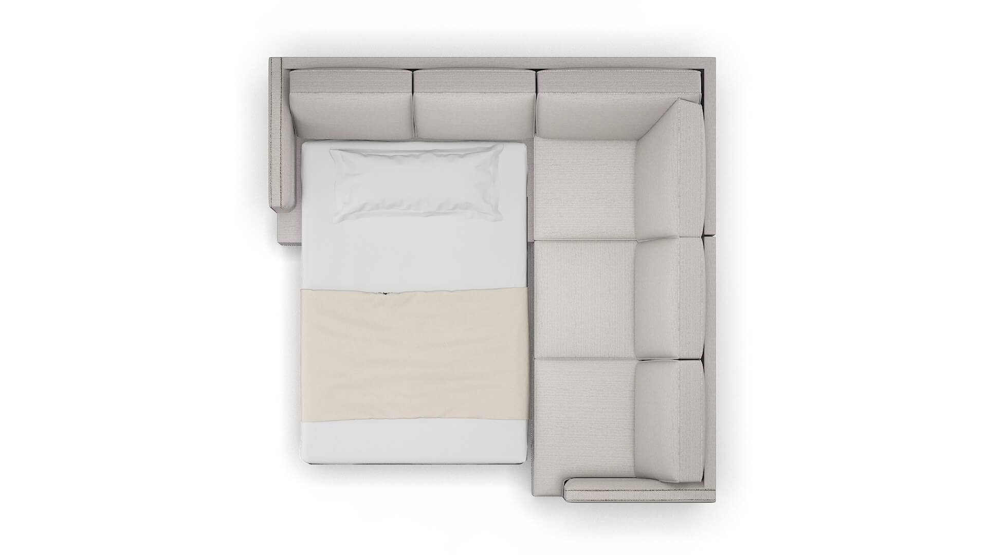 Riga Phoenix Silver Sectional Sleeper Espresso legs 3