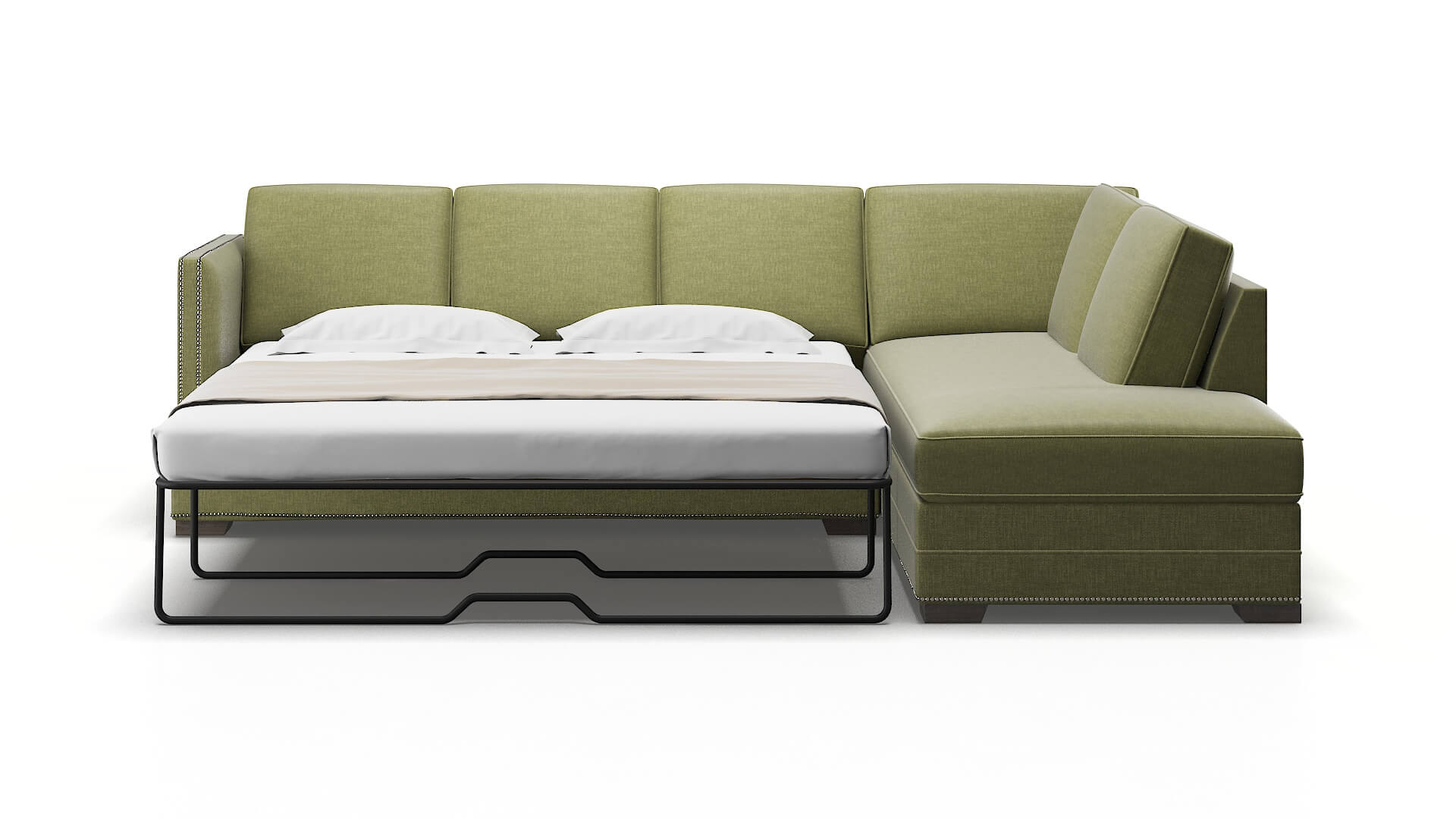 Riga Portland Basil Panel Sleeper Espresso legs 1