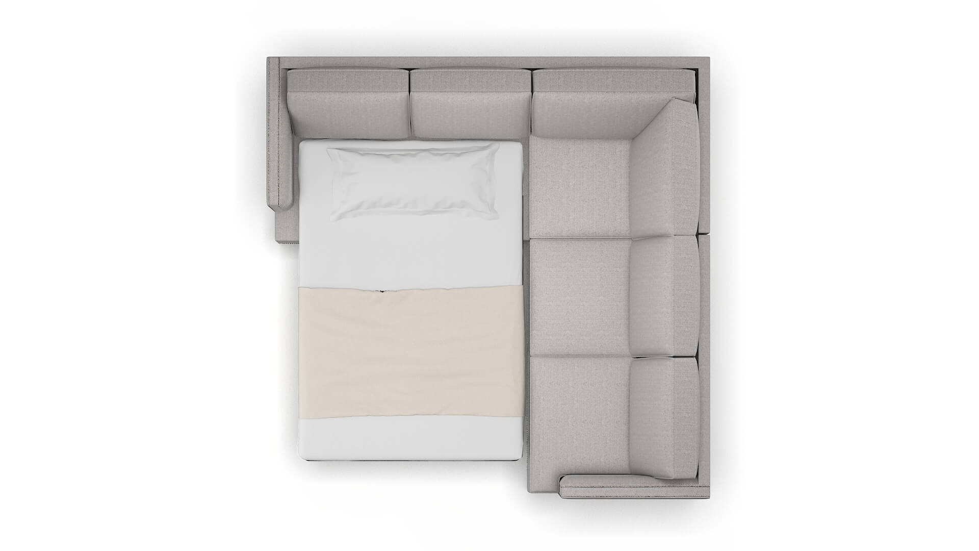 Riga Prime Ash Sectional Sleeper Espresso legs 3