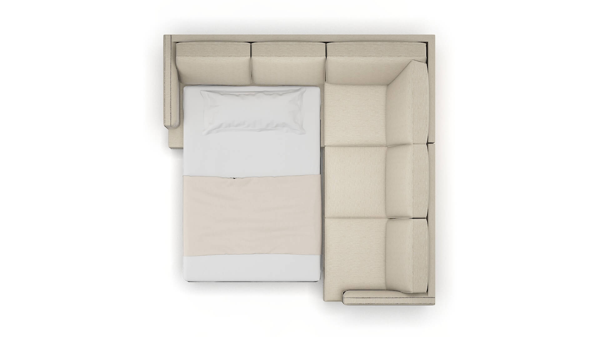 Riga Prime Dusk Sectional Sleeper Espresso legs 3