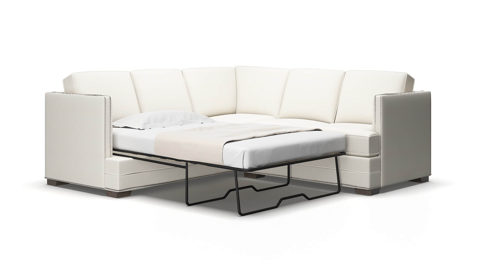 Riga R_prize cream Sectional sleeper Espresso Legs  2
