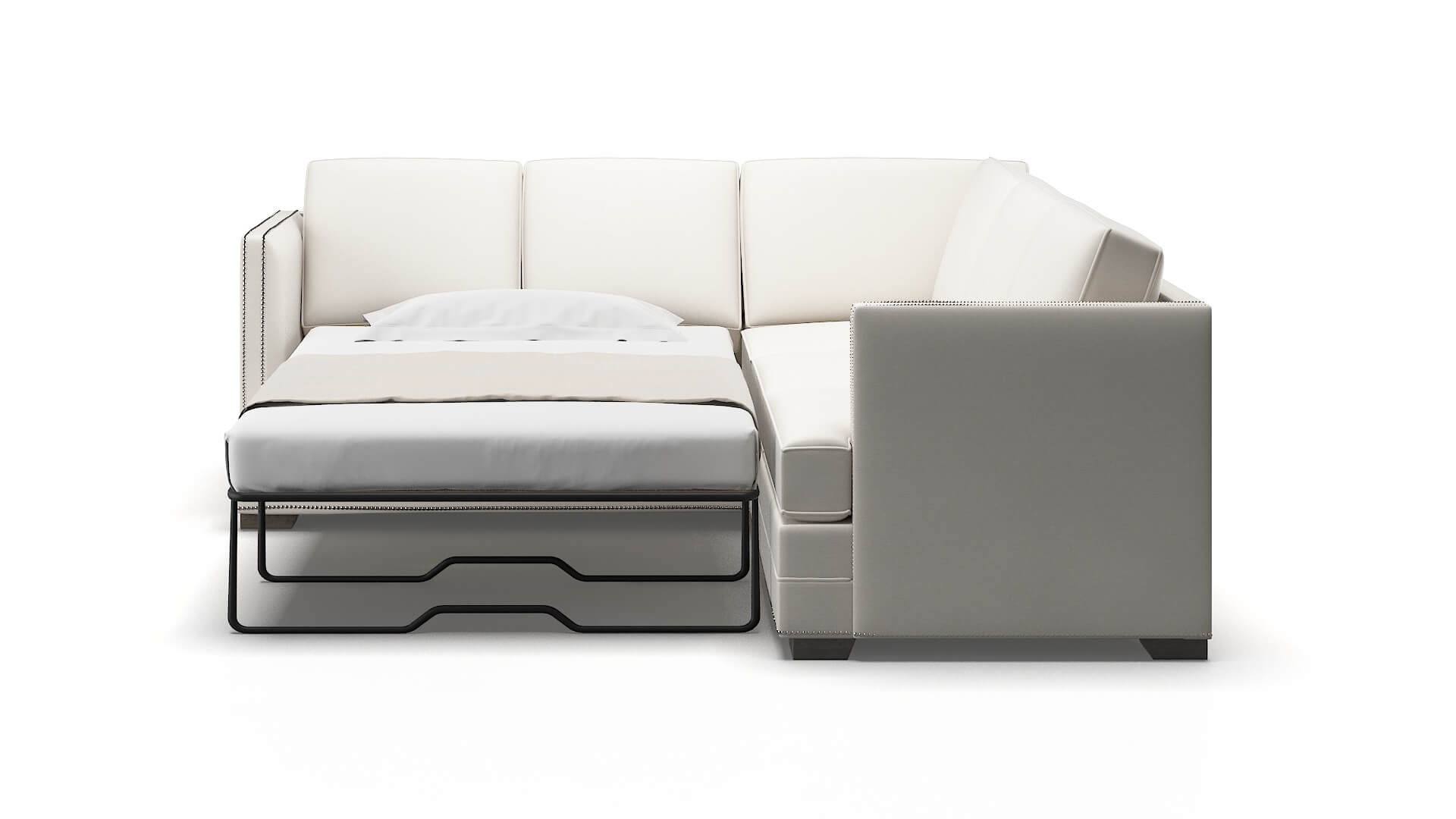 Riga Redondo Pearl Sectional Sleeper Espresso legs 1