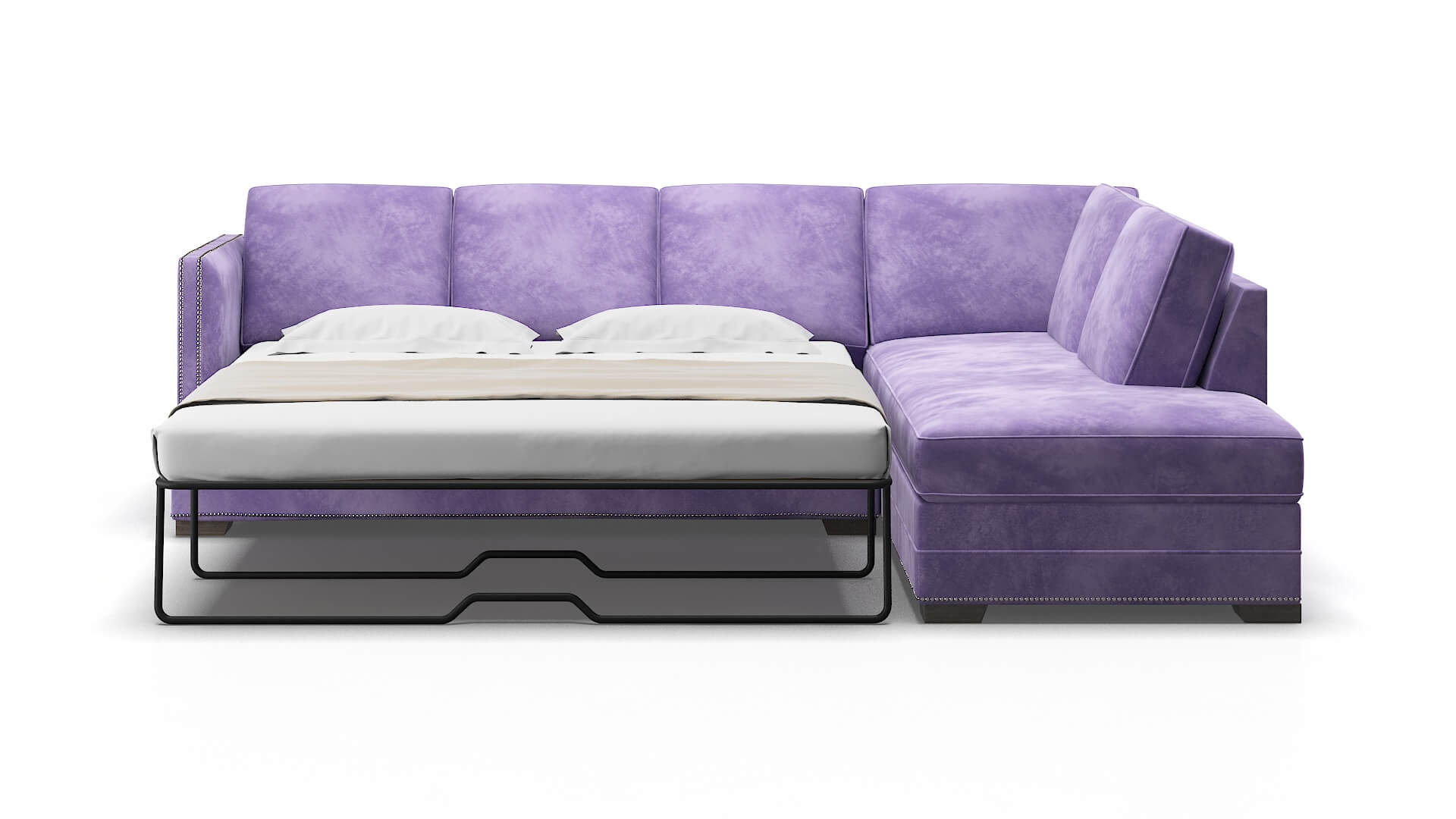 Riga Royale Lavender Panel Sleeper Espresso legs 1