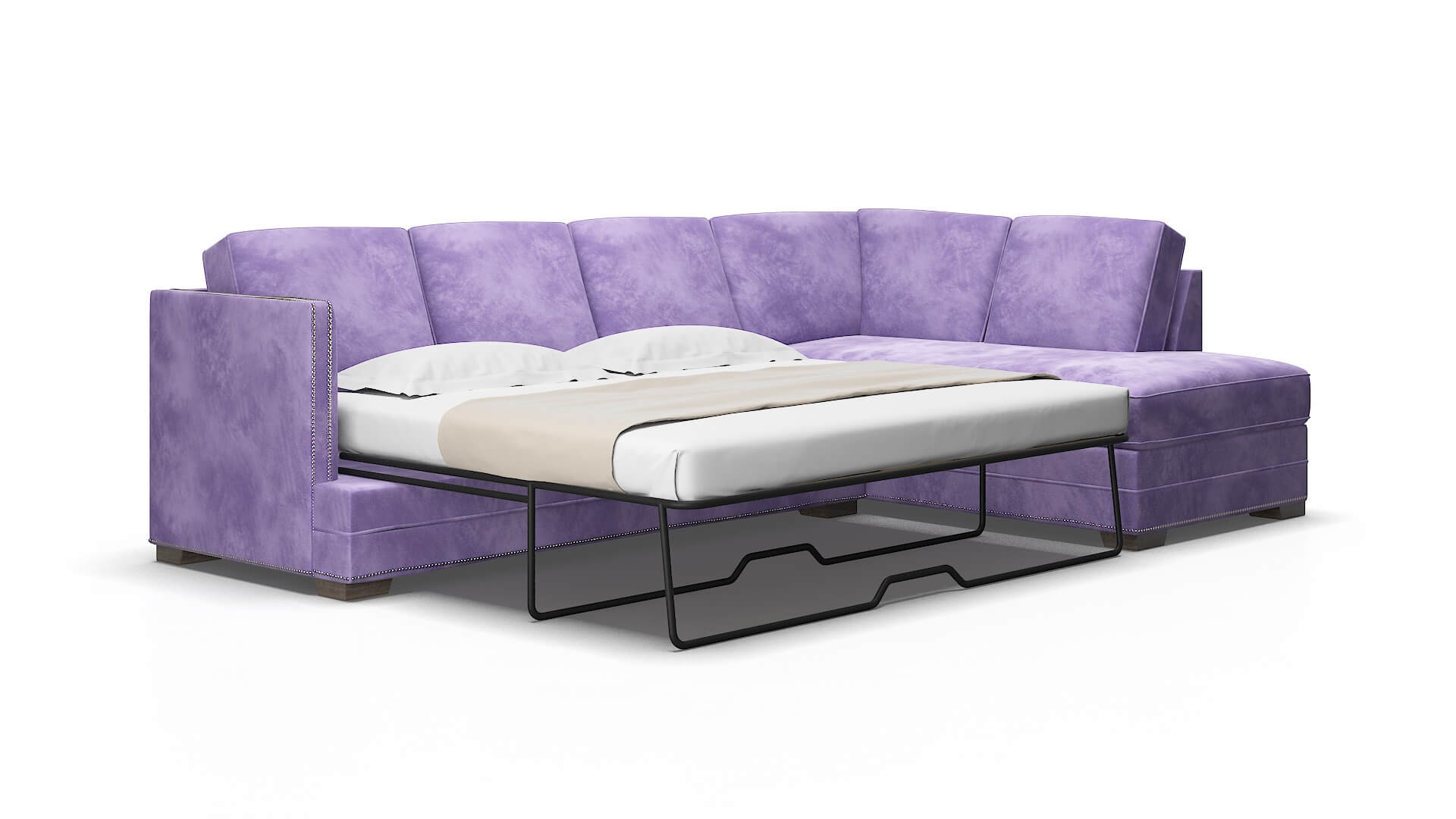 Riga Royale lavender Panel sleeper Espresso Legs  2