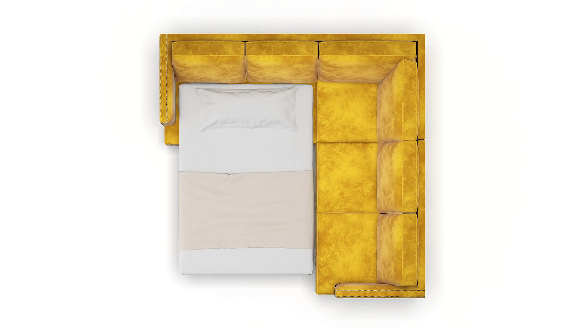 Riga Royale Marigold Sectional Sleeper Espresso legs 3