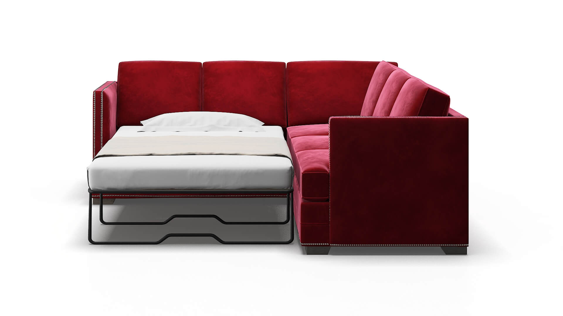 Riga Royale Ruby Sectional Sleeper Espresso legs 1