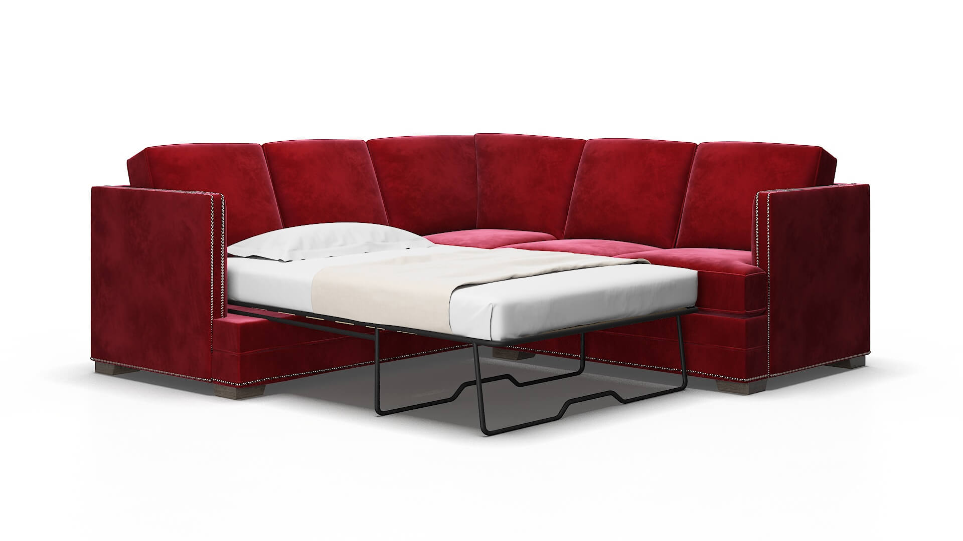 Riga Royale Ruby Sectional Sleeper Espresso legs 2