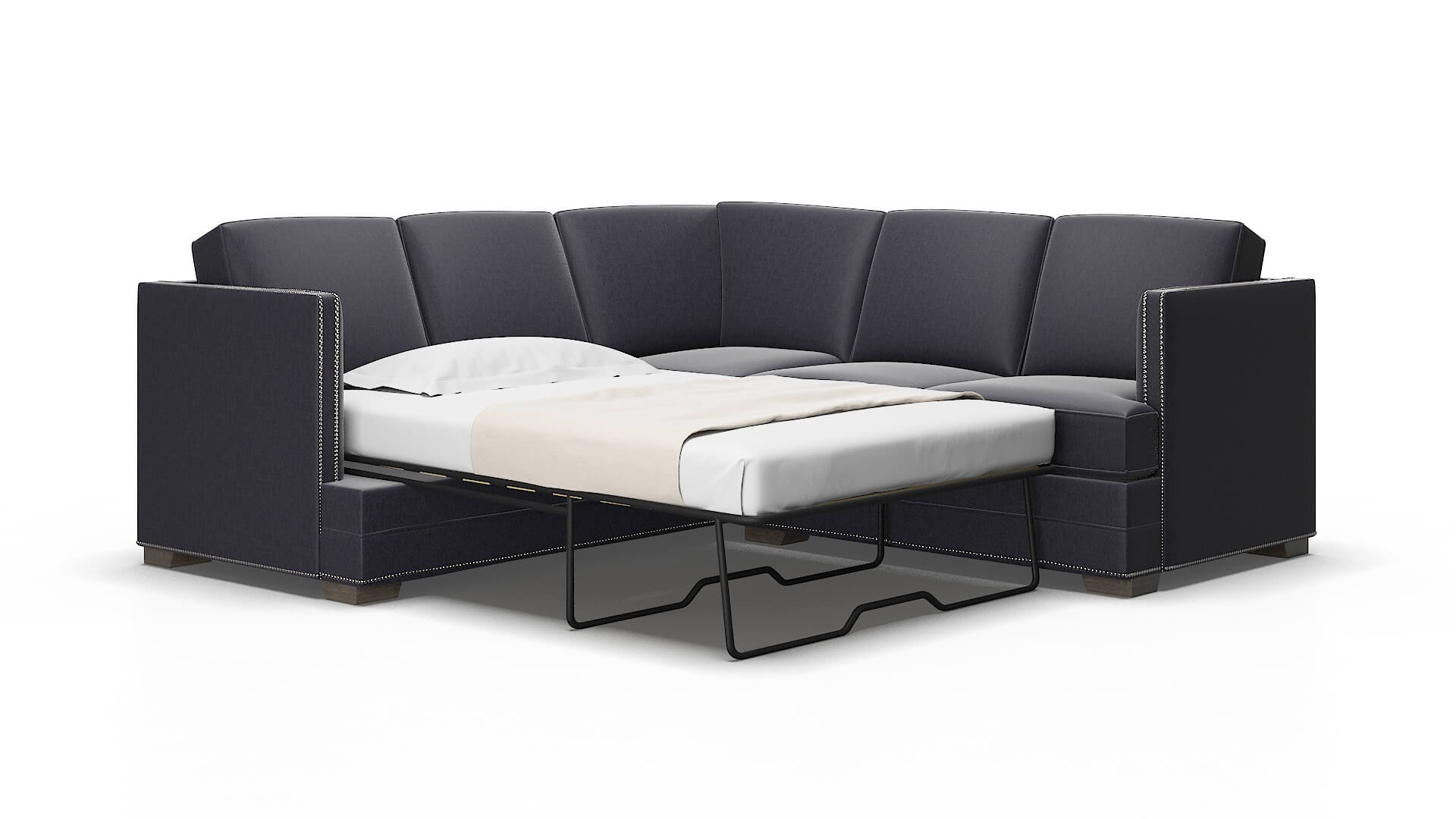 Riga Sasha navy Sectional sleeper Espresso Legs  2