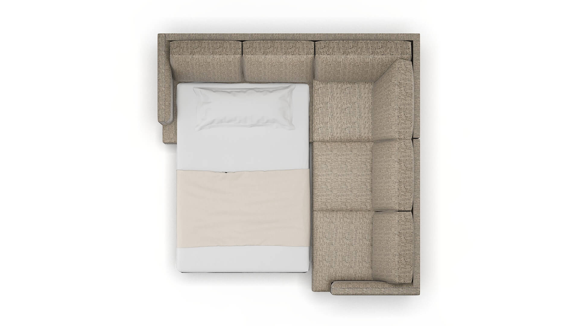 Riga Solifestyle 51 Sectional Sleeper Espresso legs 3