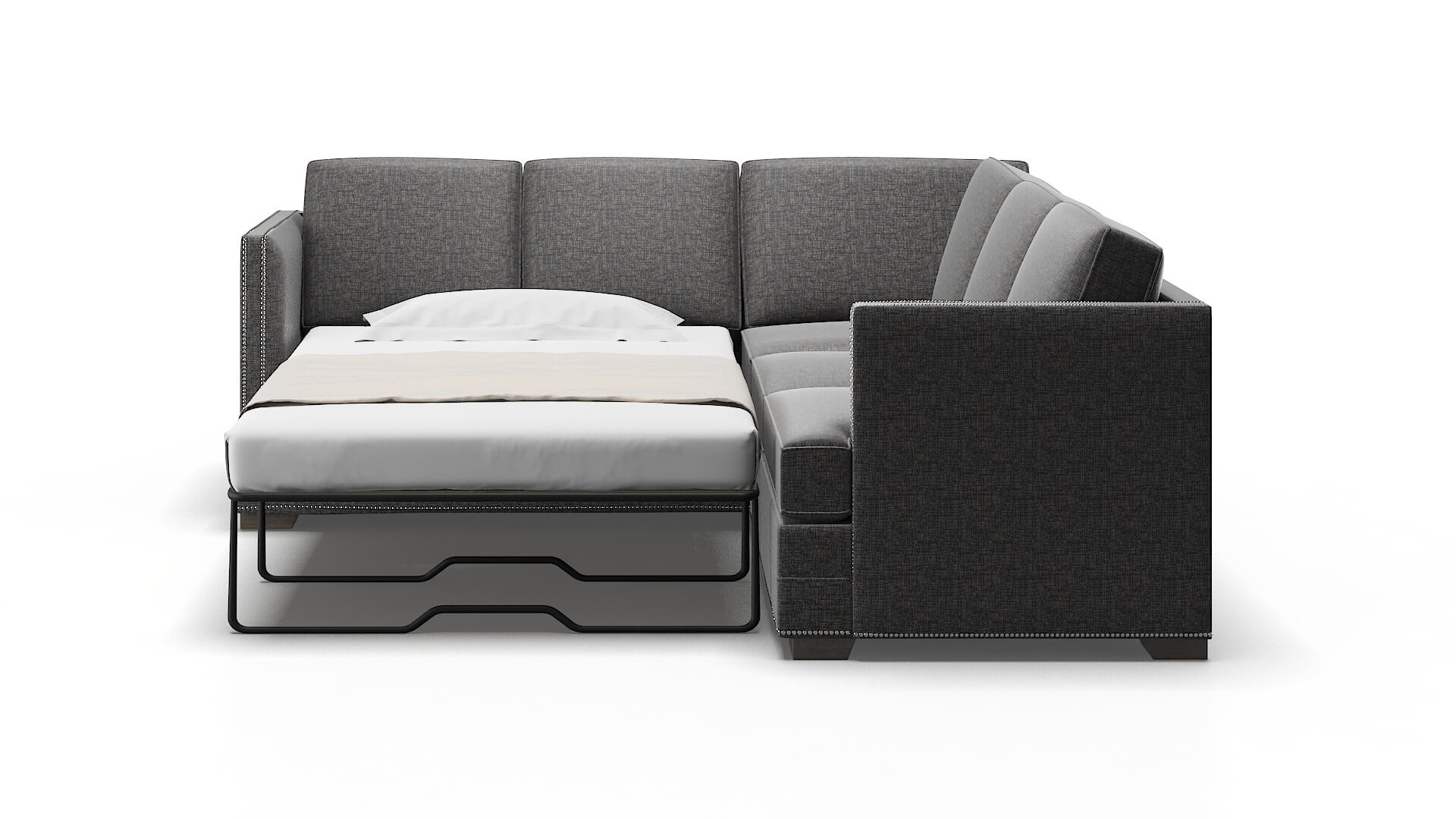 Riga Sosoftness 51 Sectional Sleeper Espresso legs 1
