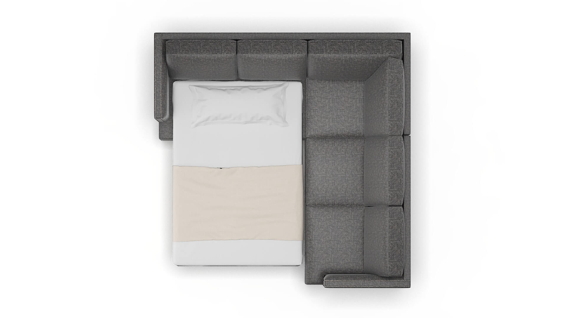 Riga Sosoftness 51 Sectional Sleeper Espresso legs 3