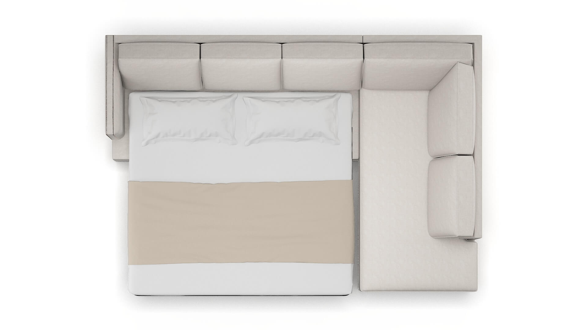 Riga Suave Dove Panel Sleeper Espresso legs 3