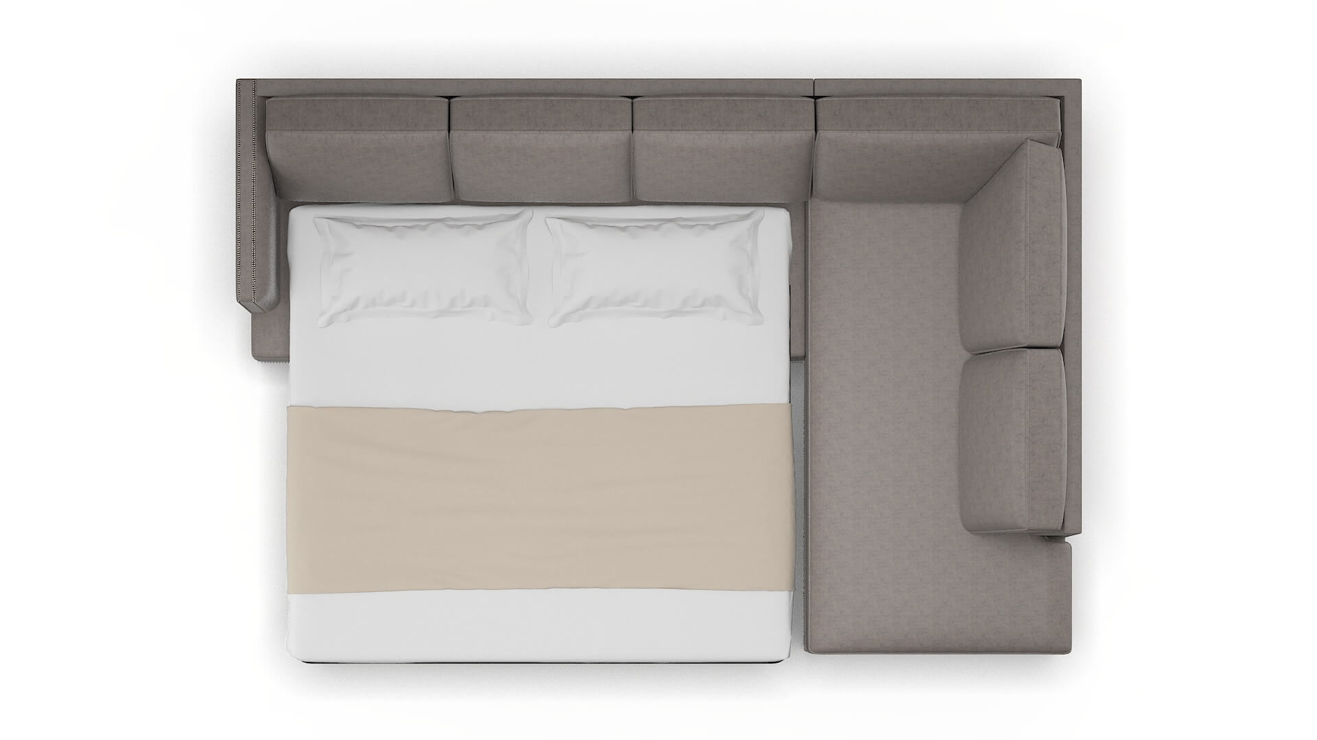 Riga Suave Slate Panel Sleeper Espresso legs 3