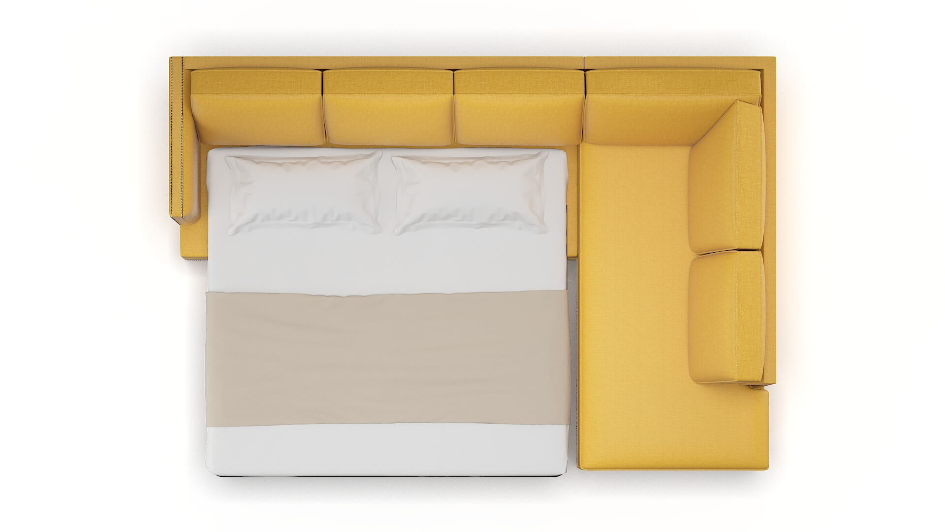 Riga Tess Turmeric Panel Sleeper Espresso legs 3