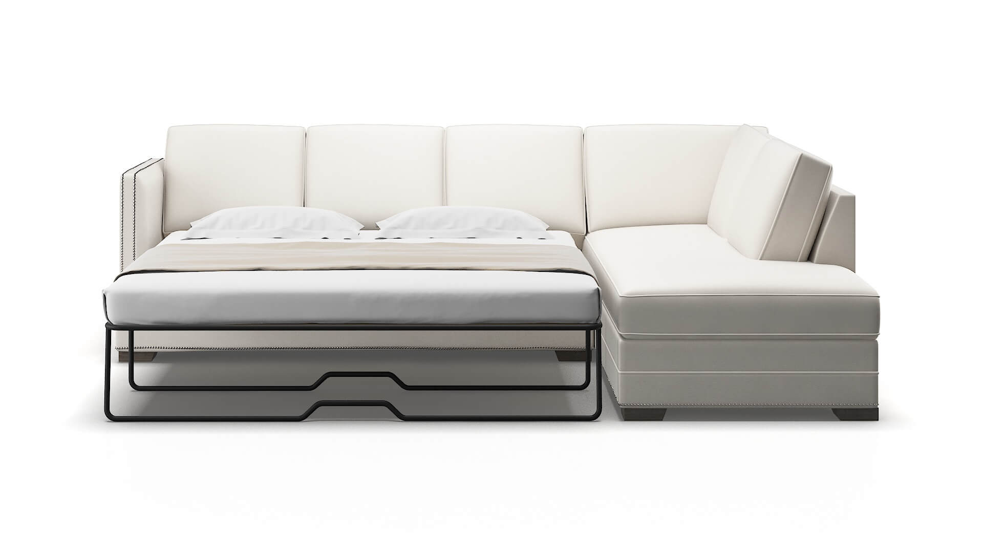 Riga Venice Eggshell Panel Sleeper Espresso legs 1