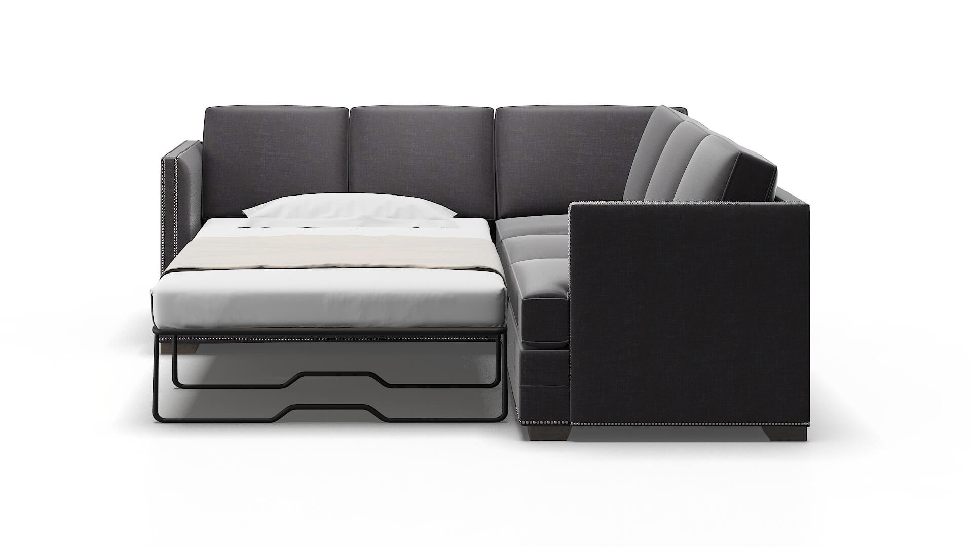 Riga Venus Onyx Sectional Sleeper Espresso legs 1