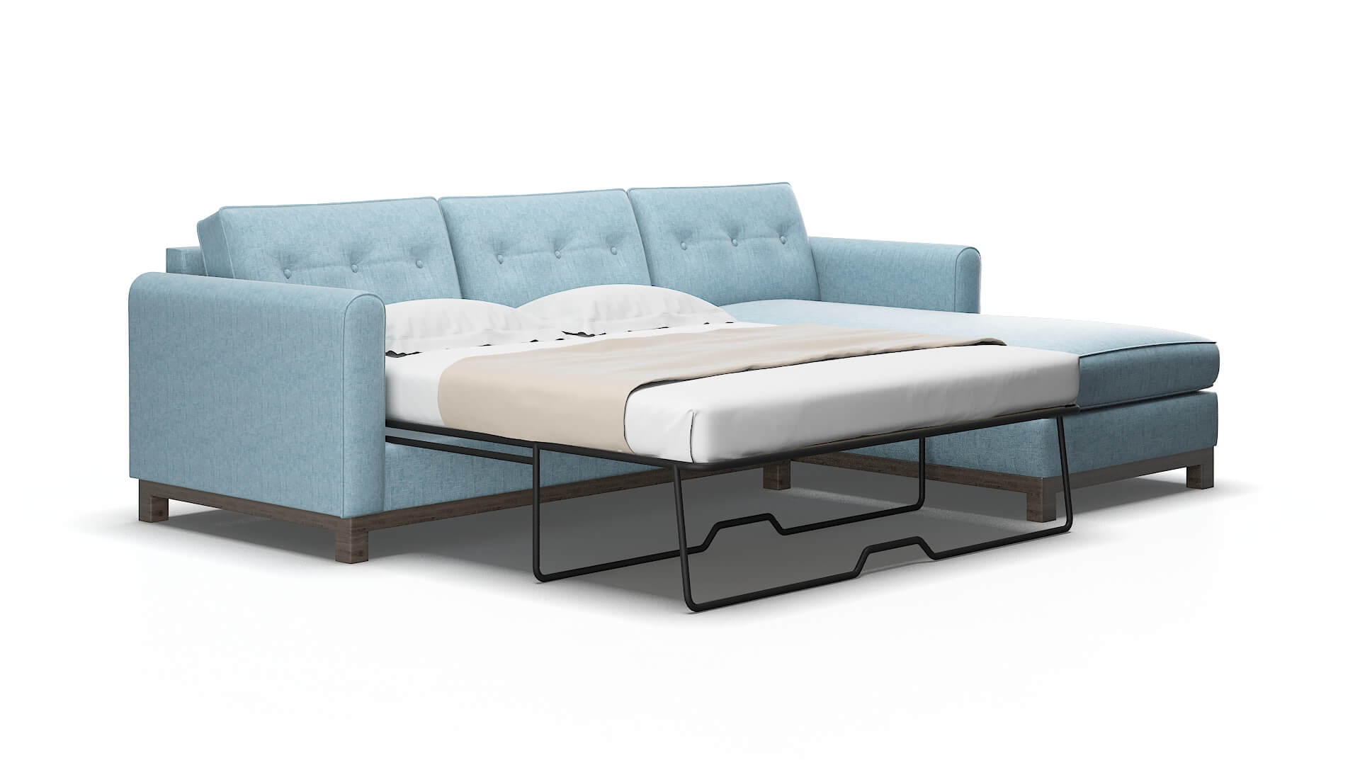 Rio Atlas Turquoise Panel Sleeper Espresso legs 2
