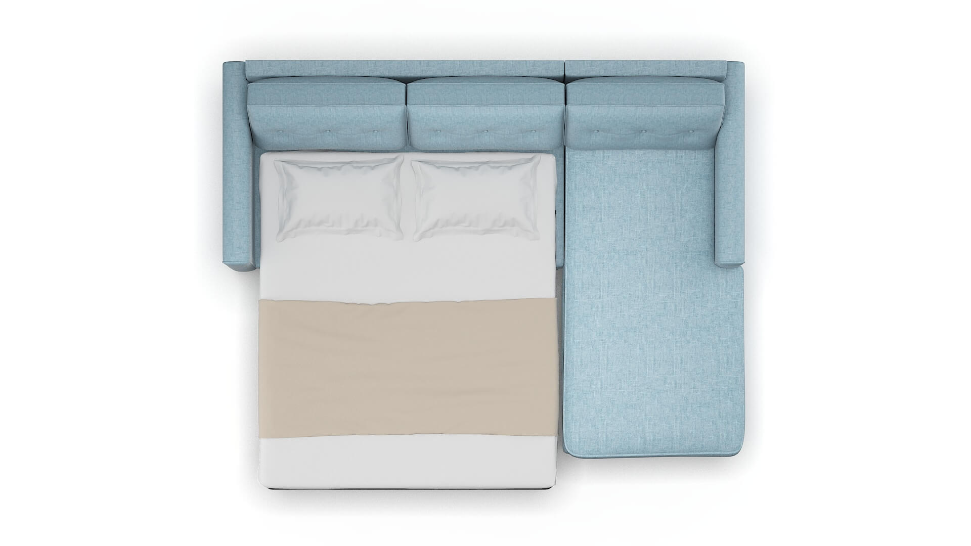 Rio Atlas Turquoise Panel Sleeper Espresso legs 3