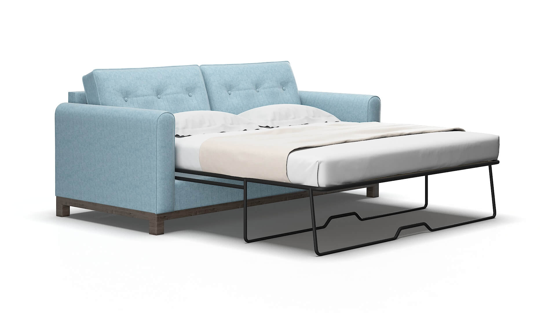Rio Atlas Turquoise Sofa Sleeper Espresso legs 2