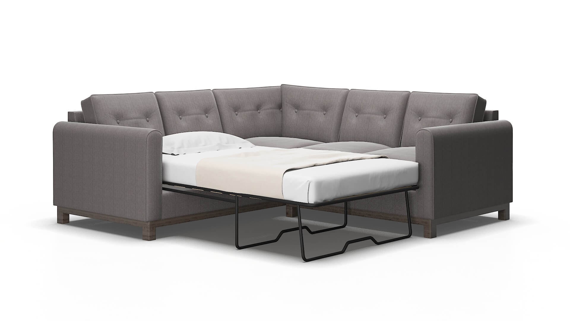 Rio Atlas_plz silver Sectional sleeper Espresso Legs  2