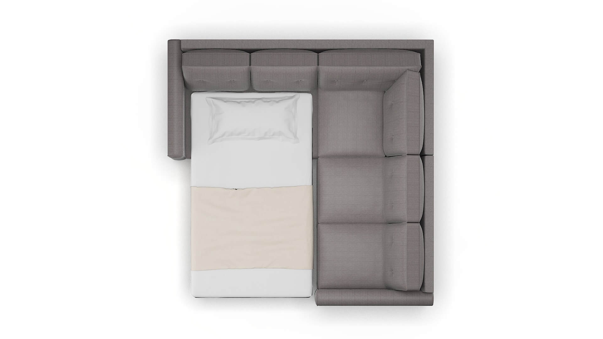 Rio Atlas_plz Silver Sectional Sleeper Espresso legs 3