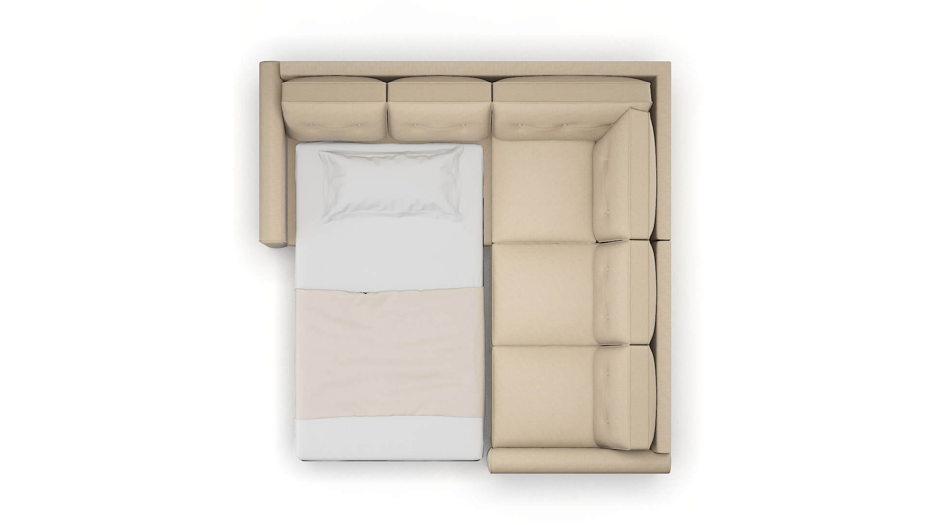 Rio Avenger Burlap Sectional Sleeper Espresso legs 3