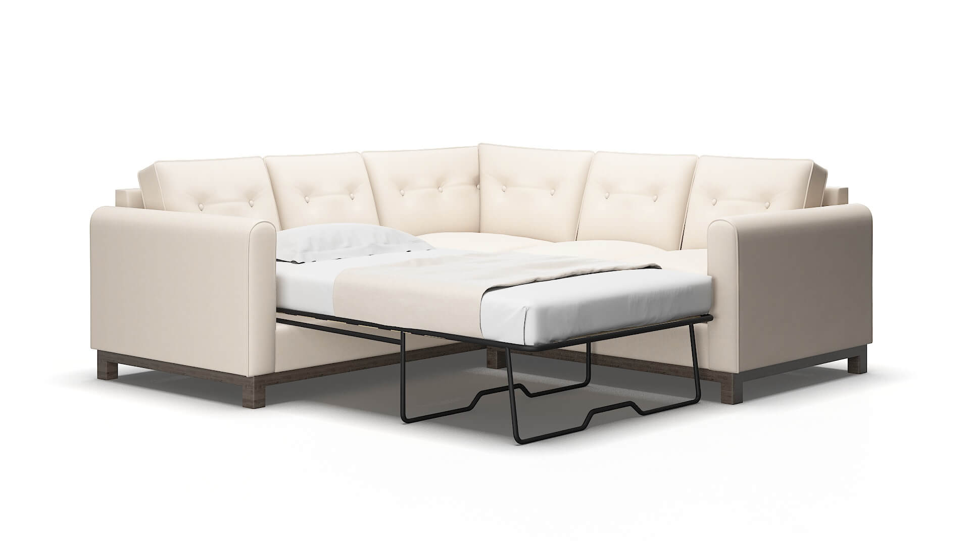 Rio Bella buckwheat Sectional sleeper Espresso Legs  2