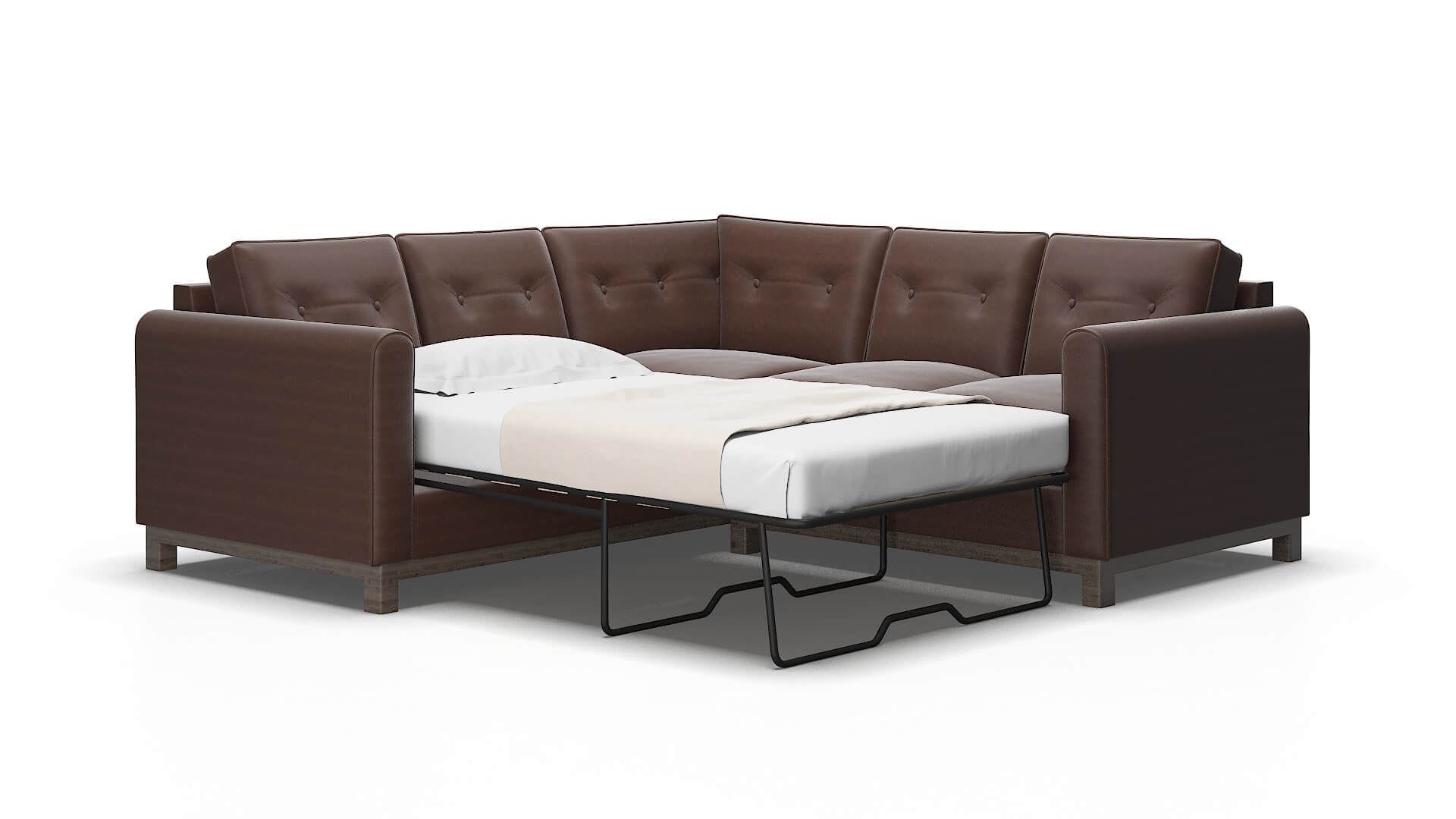 Rio Bella espresso Sectional sleeper Espresso Legs  2