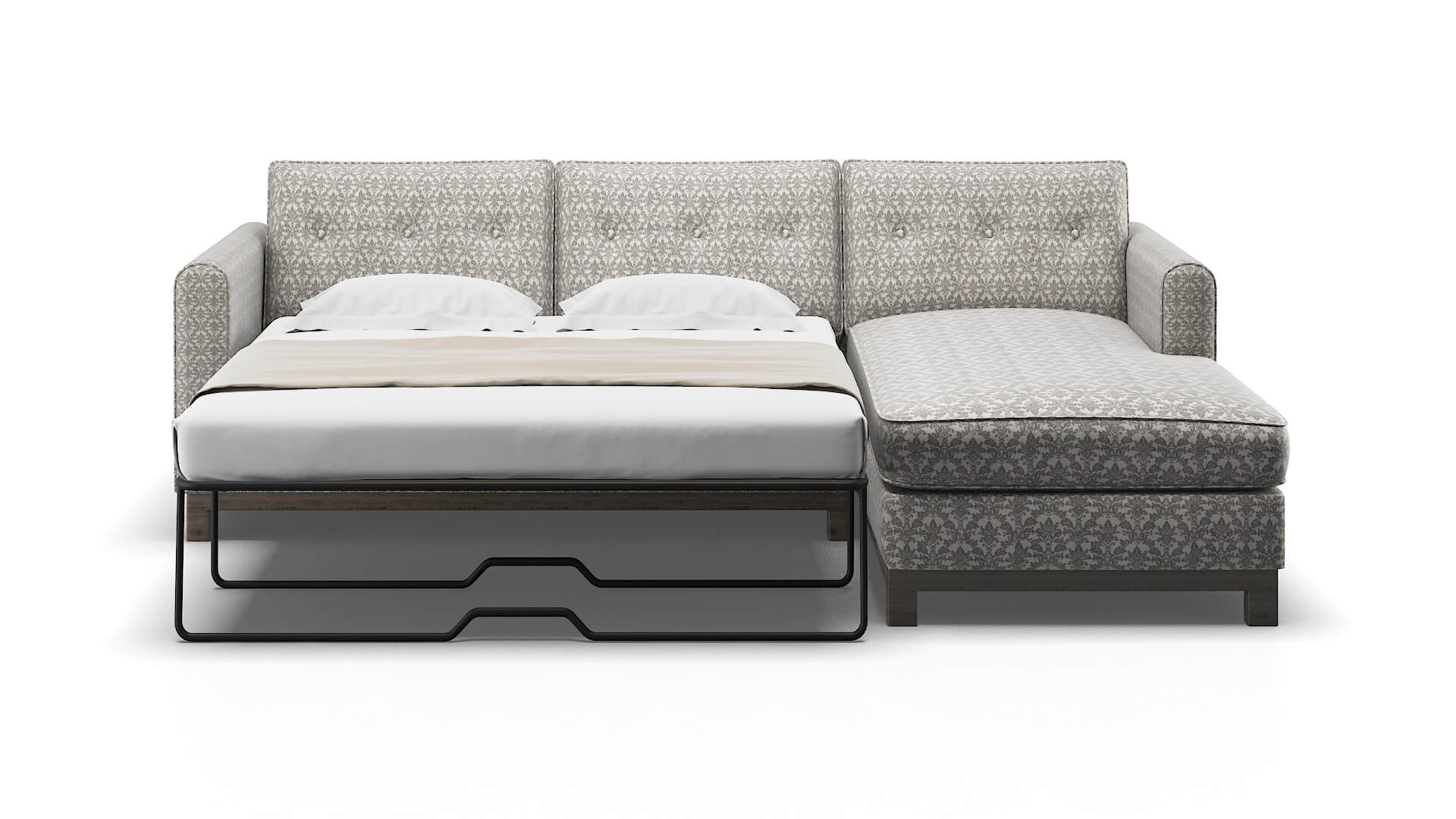 Rio Bergamo Dove Panel Sleeper Espresso legs 1