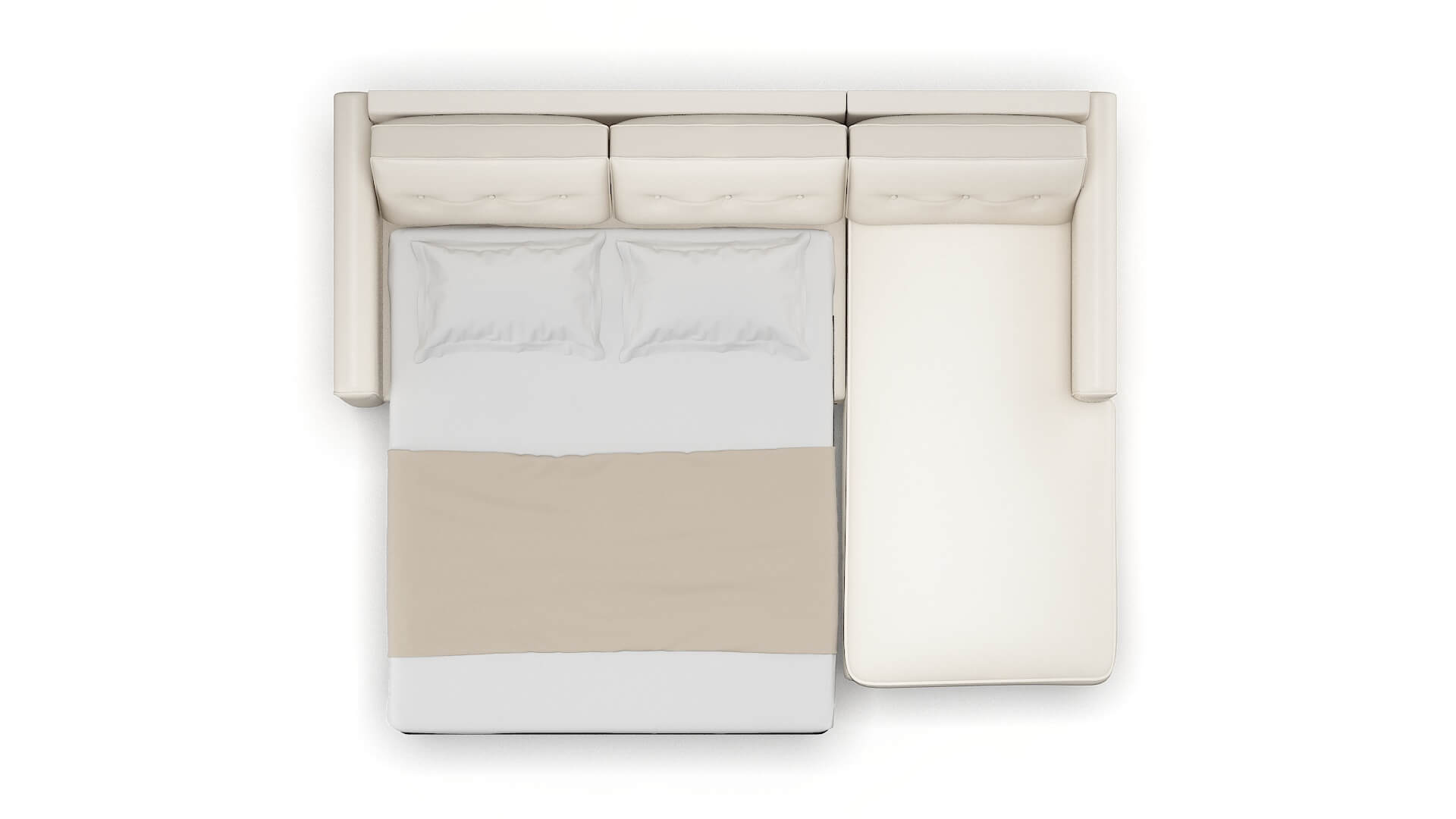 Rio Blanche Milky Panel Sleeper Espresso legs 3