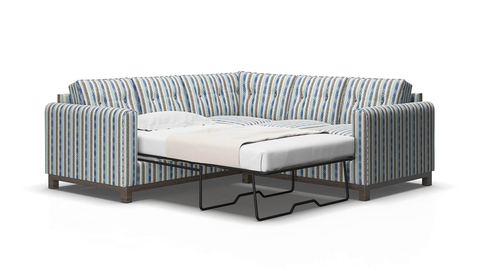 Rio Bodhi indigo Sectional sleeper Espresso Legs  2
