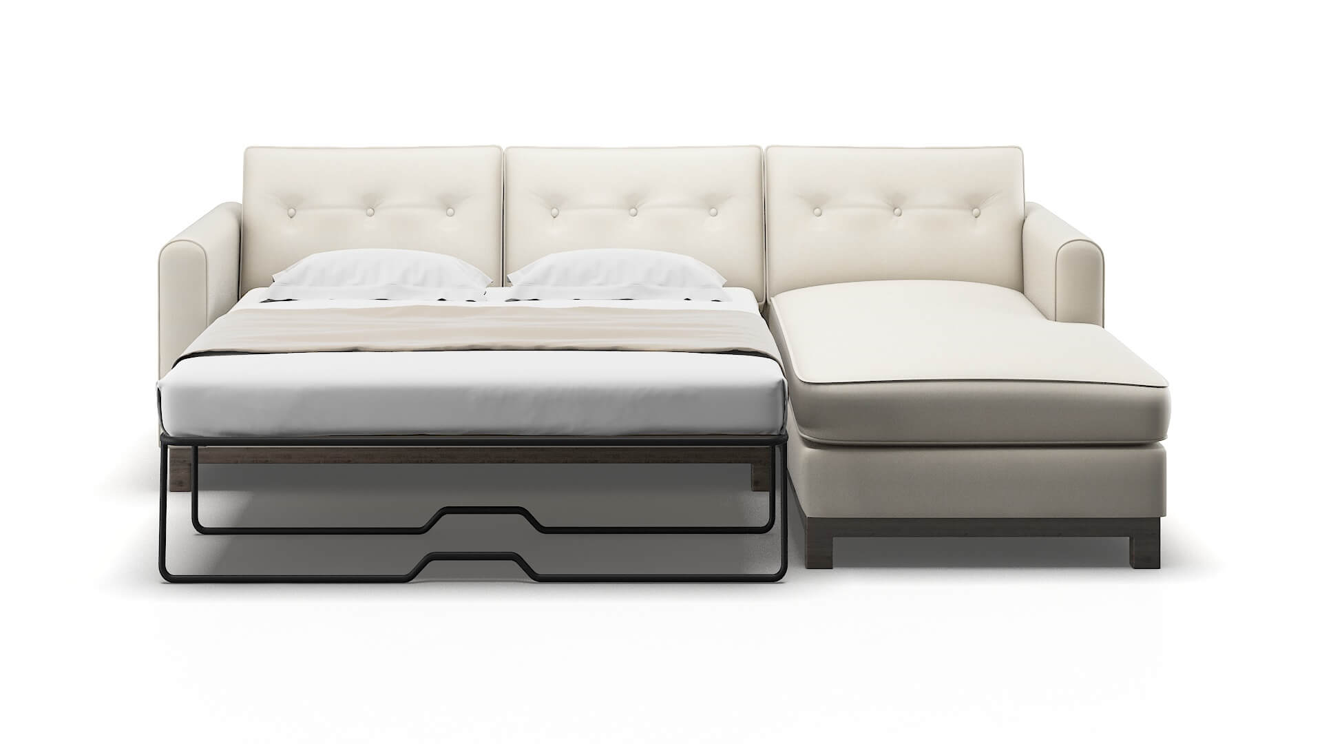 Rio Bungalow Ivory Panel Sleeper Espresso legs 1