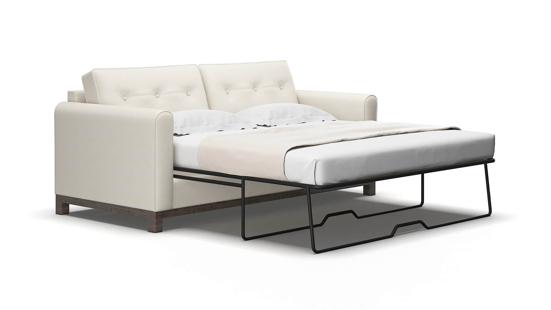 Rio Bungalow ivory Sofa sleeper Espresso Legs  2