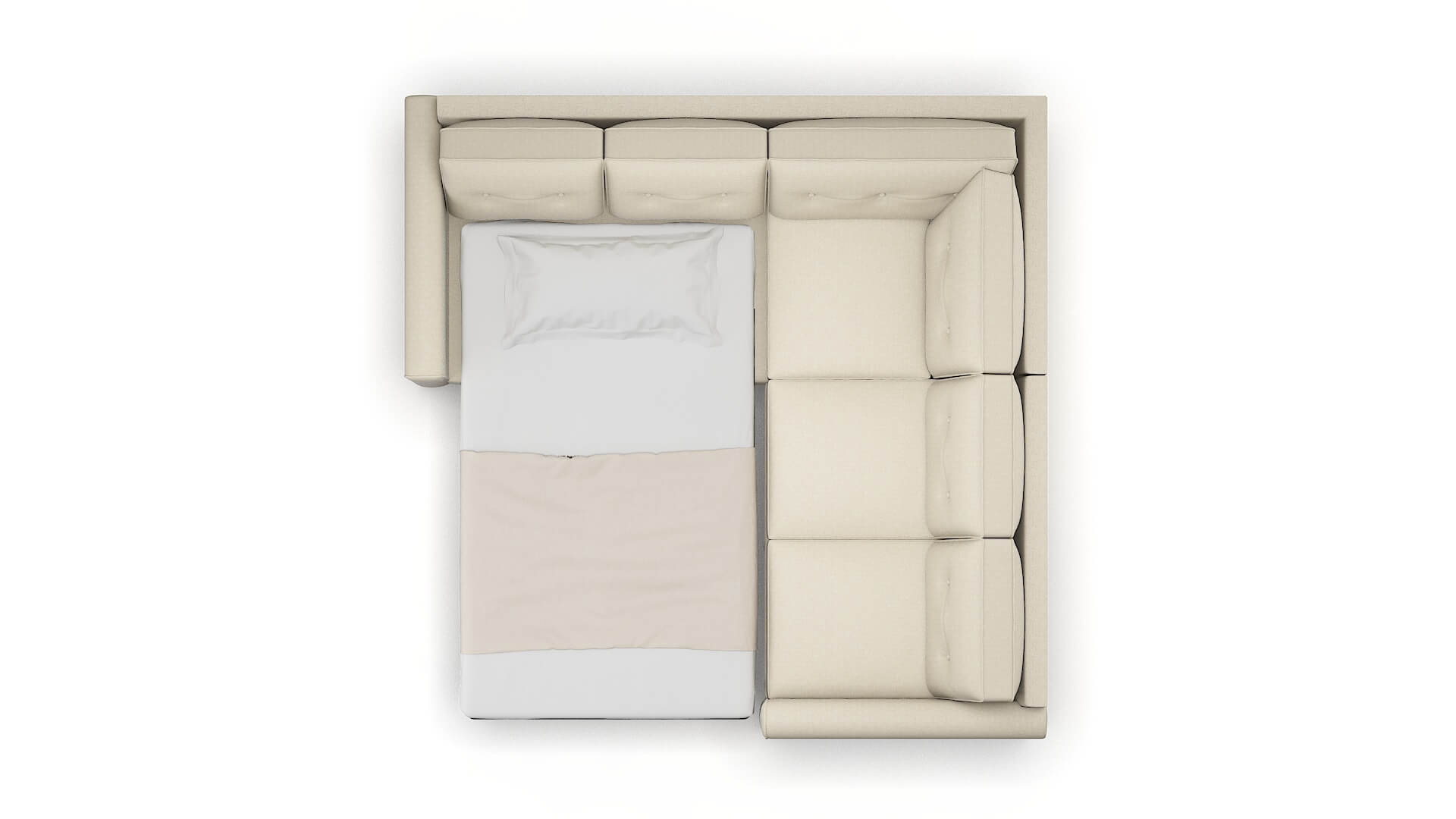 Rio Catalina Wheat Sectional Sleeper Espresso legs 3